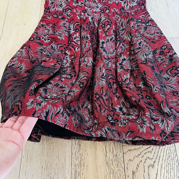Forever 21 Dress Mini Medium Red Lace Bubble Skirt Grunge Whimsigoth Witchy Prom - Picture 5 of 10
